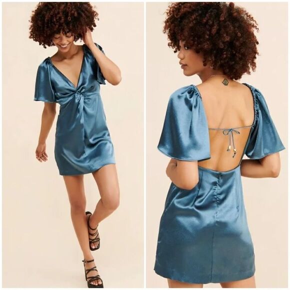 Free People Dresses & Skirts - Free People Holly Mini Dress Blue